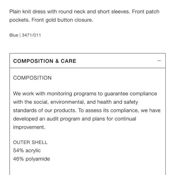 Blue knit sweater dress with buttons - Picture 7 of 7